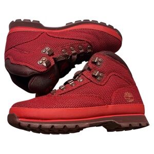 Men’s red timberland boots size 8